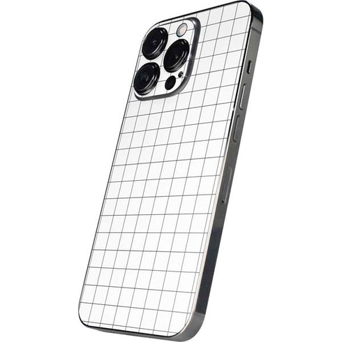 White Grid iPhone 16 Pro Skin